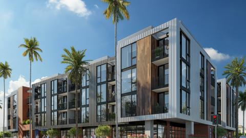 Rendering of the revised project at 2906 Santa Monica Boulevard